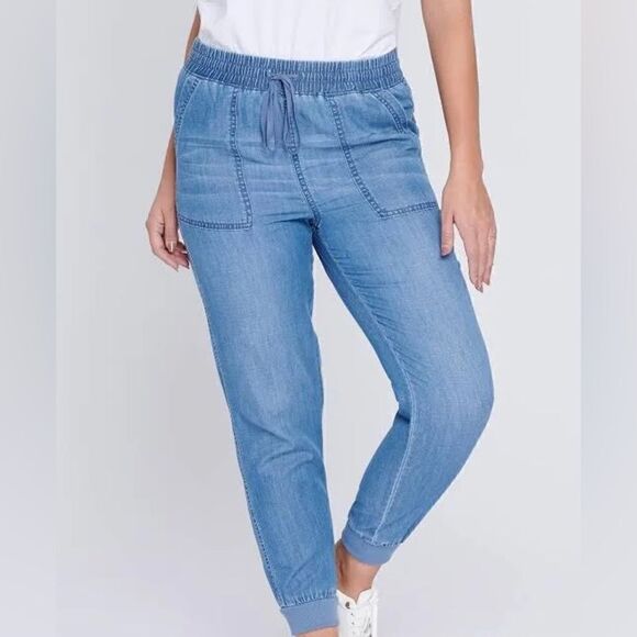 Seven7 women’s chambray utility jogger large - Picture 1 of 8